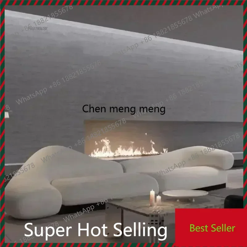 

Modern Special-shaped Living Room Sofas Italian Fabric Velvet Sofas Creative Cloud Curved Sofas Living Room Furniture