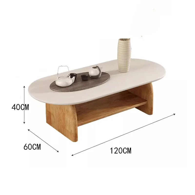 Wooden Rustic Coffee Table Elegant Vaesthetic Luxury Unique Coffee Table Durable Cute Meubles De Maison Living Room Furniture