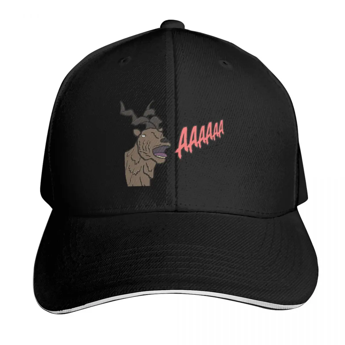 Screaming Goat Baseball Cap Adjustable Buckle Closure Moisture Wicking Quick Dry Curved Brim Classic Fit
