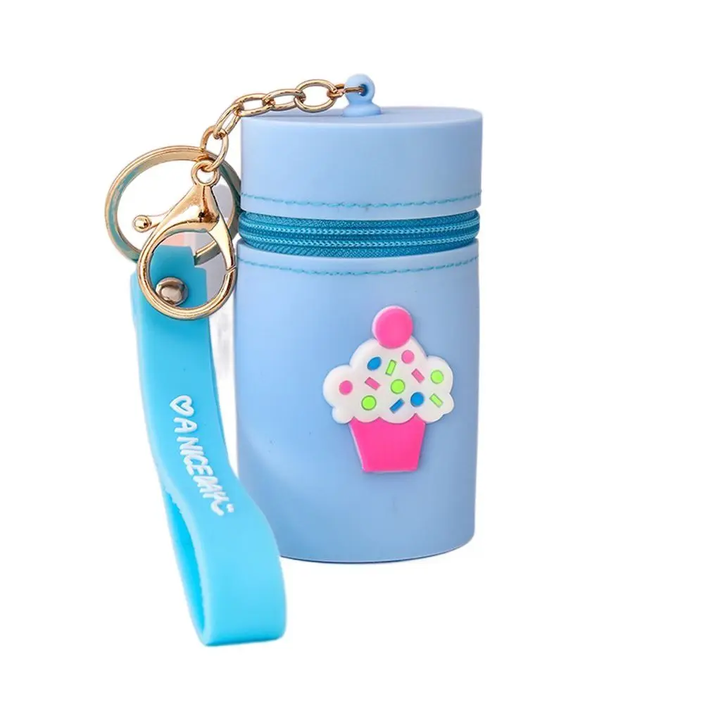 

Lovely Colorful Coin Pocket Multifunctional Cute Pattern Silicone Bucket Bag Key Chain Coin Purse Headphone Storage Bag
