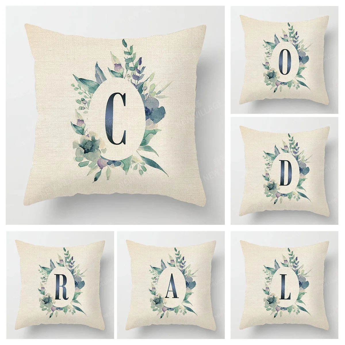 

Home living room fashion letter decoration cushion covers linen throw pillow covers45*45 pillowcase 40x40cm 50x50 45x45