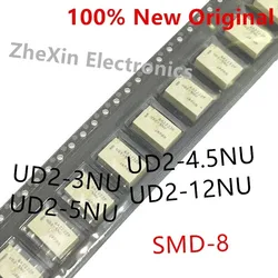 10PCS/Lot   UD2-12NU 、UD2-5NU 、UD2-4.5NU 、UD2-3NU   SMD-8   New Original Signal Relay DPDT  UD2-4.5NU-L、UD2-3NU-L、UD2-5NU-L