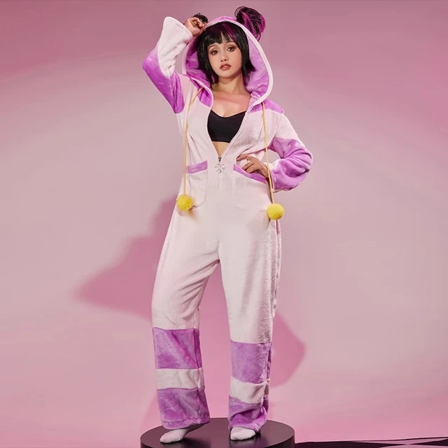 ストリートファイター6 ジュリ パジャマ コスプレ衣装 ウィッグ しろ