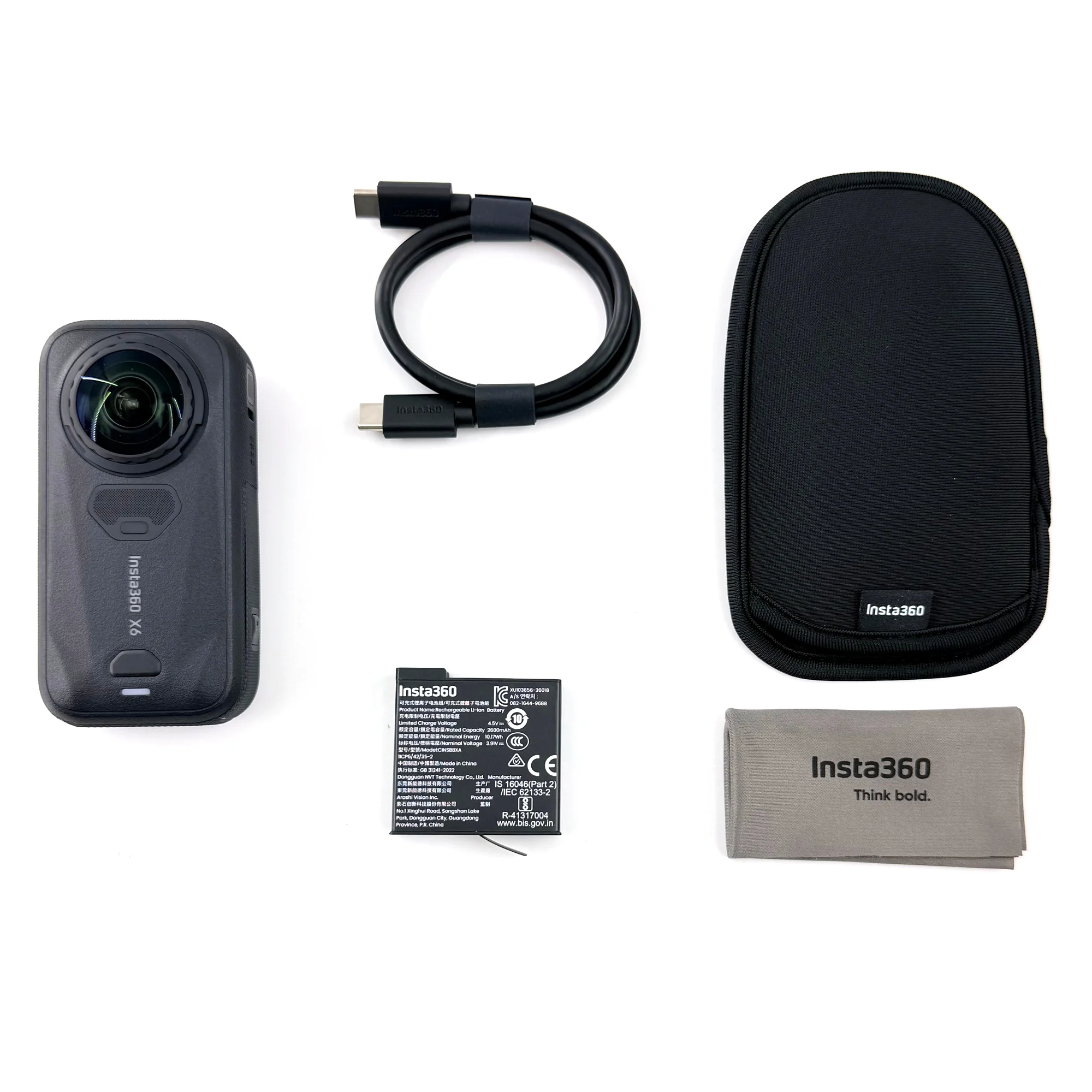 Insta360 X6 Standard Bundle 8K 1-inch 360 Imaging New Xtreme Battery 140-minute Runtime
