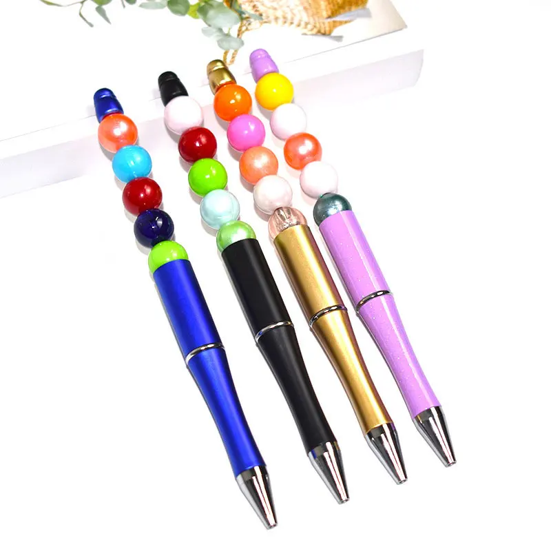 DIY Plastic Beadable Pen Bead Ballpoint Pen Gift for Kids Personalized Ball Pens Signature Pen