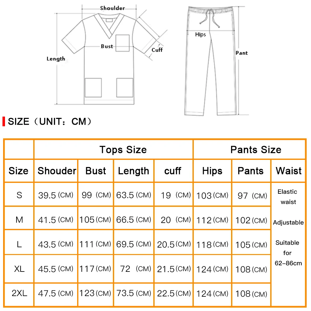 Nuovo arrivo Pet Hospital Uniform Set Scrub Suits tinta unita Unisex camice chirurgico tasca con scollo a v Scrub Set per le donne Joggers