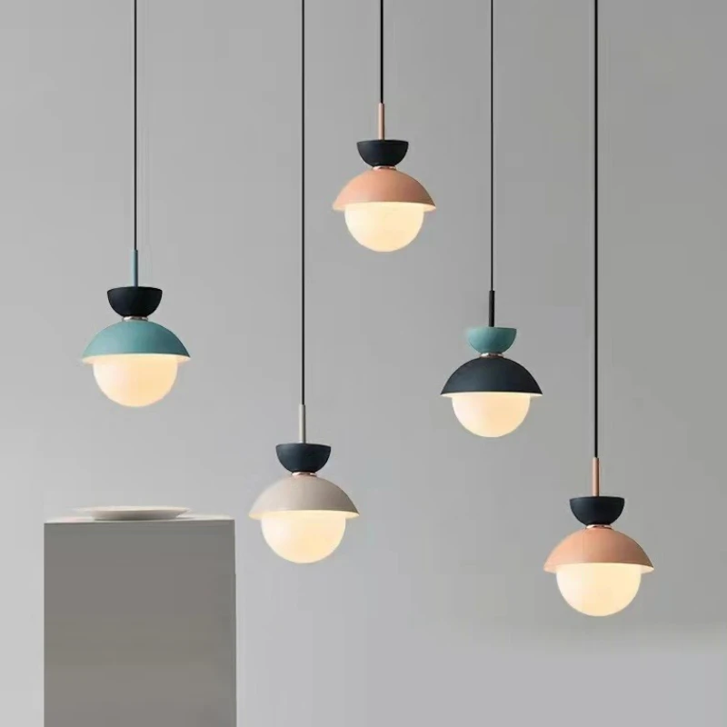 Nordic Pendant Light LED Hanging Lamp for Living Room Kitchen Cafe Restaurant Ceiling Chandelier Dining Table Lighting Fixtures