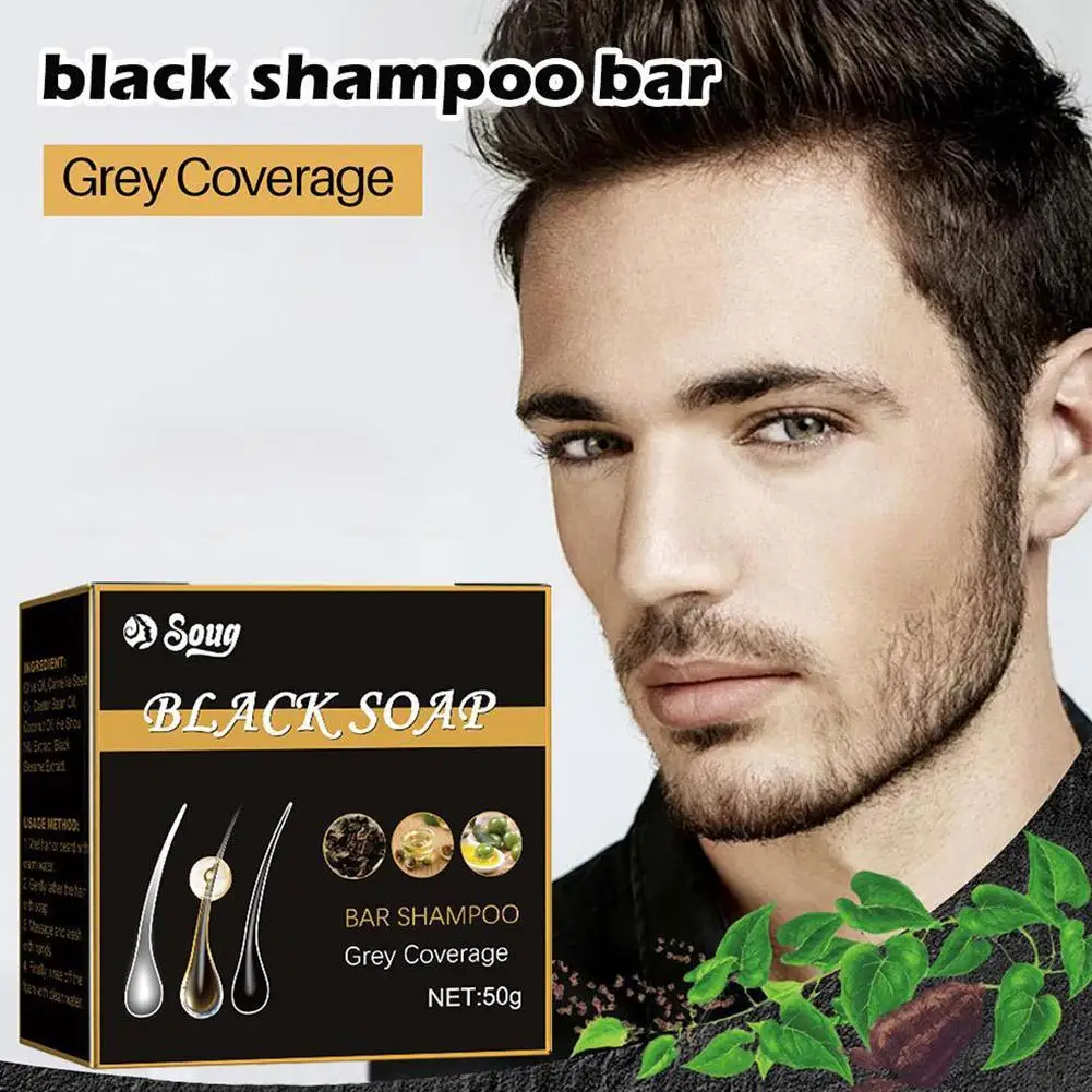 

Grey Coverage Bar Shampoo Repair Gray White Hair Color Treatment Multiflorum Shampoo Soaps Cover Gray Hair Shampoo Soap