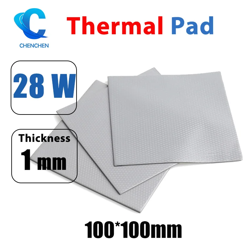 

High Elasticity 28W/MK Thermal Silicone Sheet 100*100*1mm Durable Heat Conductive Pad for Industrial Equipment