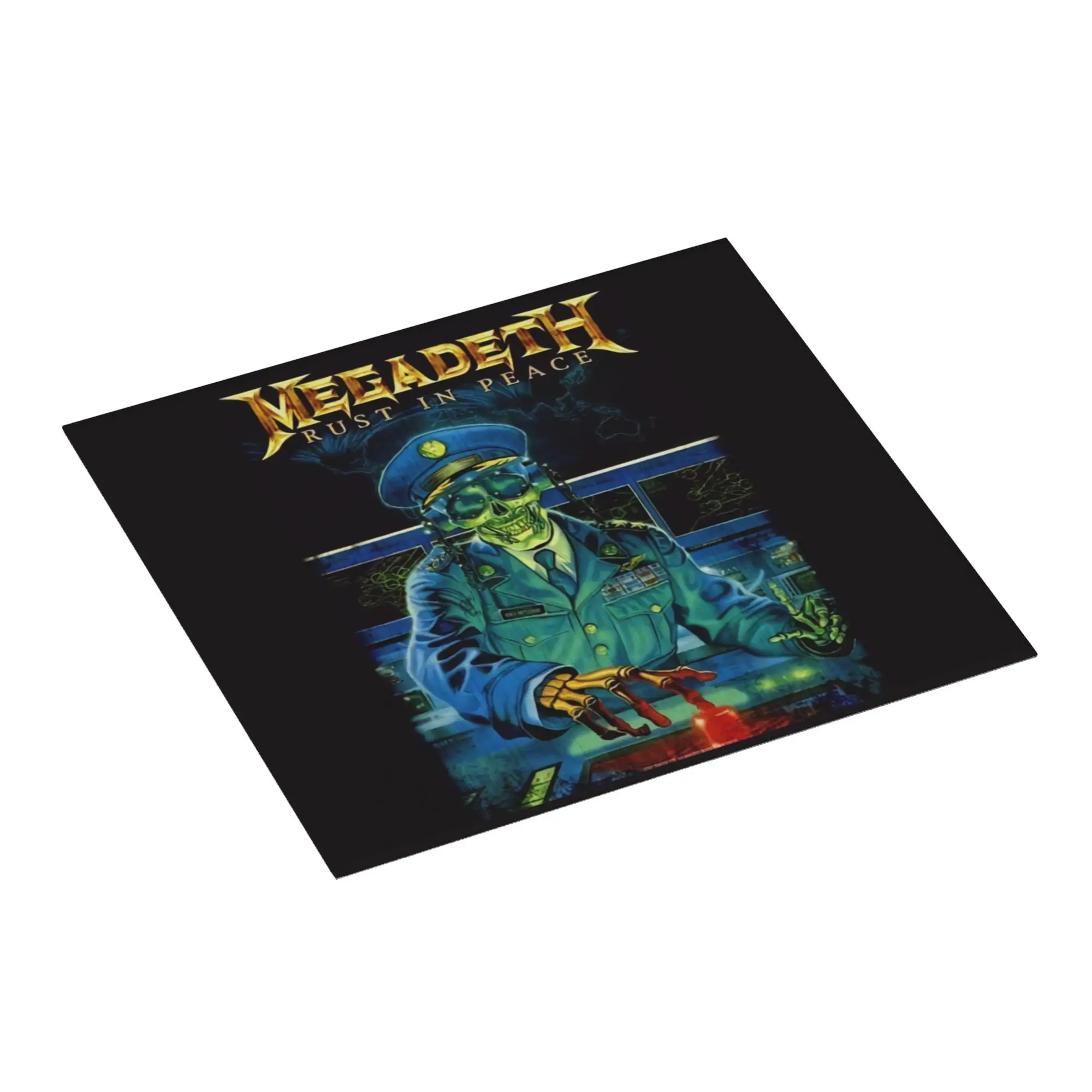 Drying Mat For Kitchen Rock Band Megadeths Barware Tableware Oil Proof Heavy Metal Band Washable Kitchen Sink Drying Pad