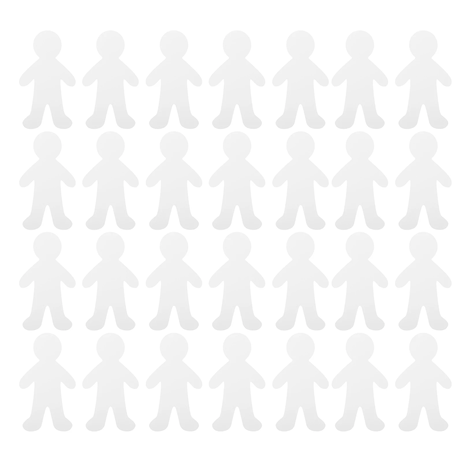

40Pcs White Person Cutouts Paintable Figurines for Children's Creative Projects Blank Person Shapes Cardboard Human Cutouts