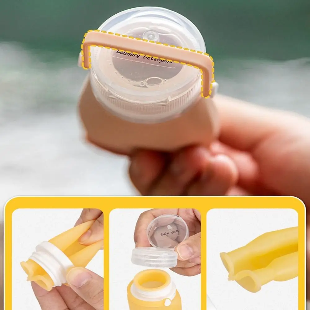 ขวดพลาสติกแบบพกพาสำหรับใส่เครื่องสำอางเดินทางแคมป์ปิ้ง ขนาด 60 มล. ป้องกันการรั่วซึม เติมได้ ขวดบีบสำหรับใส่เครื่องสำอางเหลว