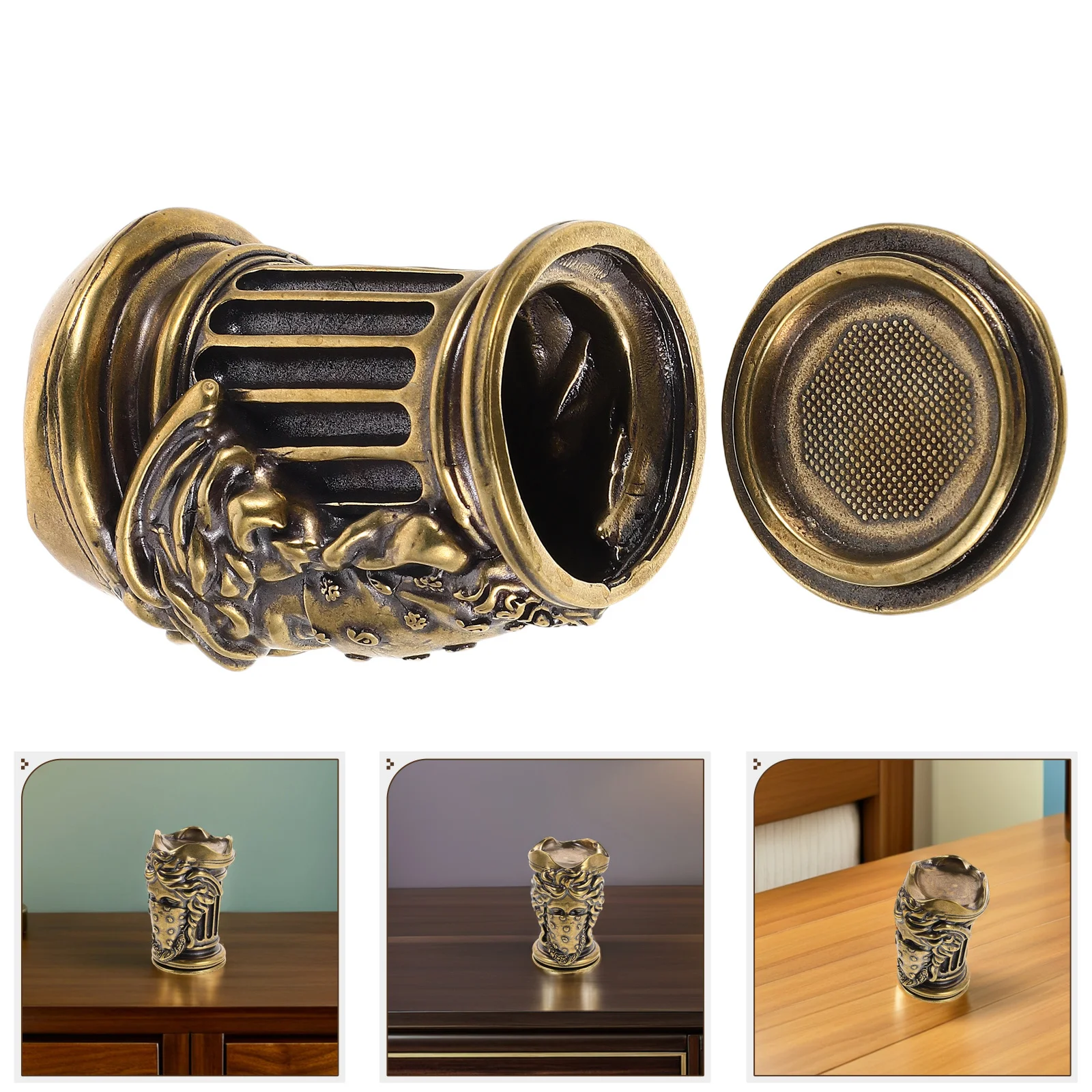 

Copper Candlestick Holder Vintage Goddess Table Decoration with Mythological Figures Statue for Farmhouse Decorative