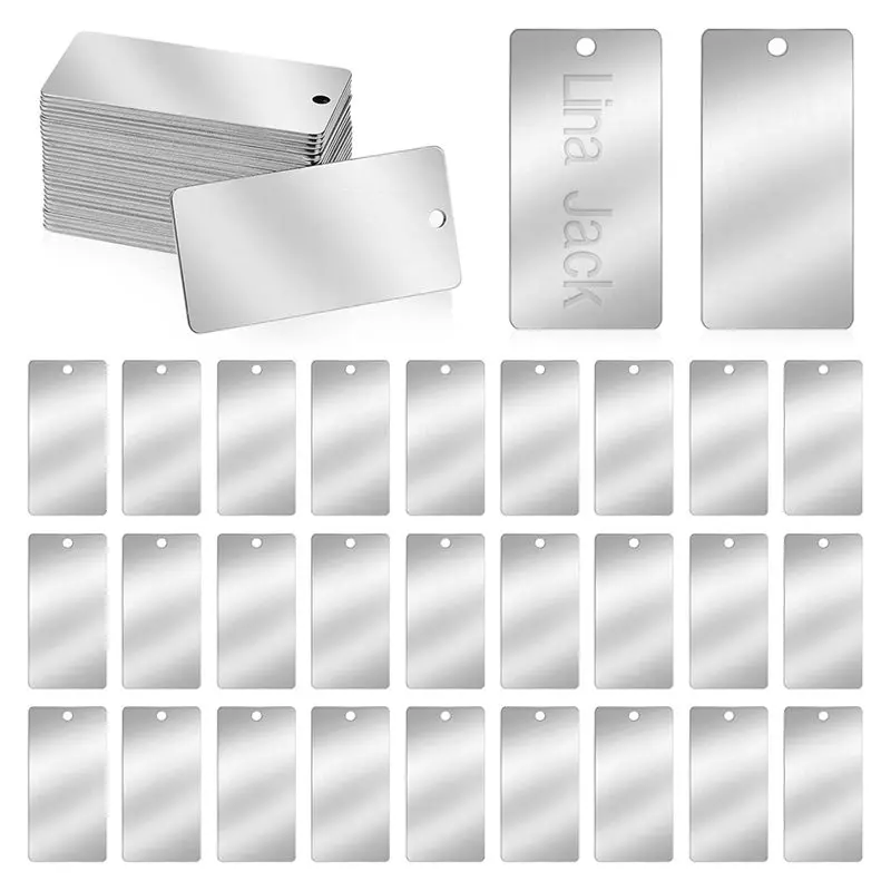 

【NEW-SALE】Metal Engraving Blanks For DIY Gifts, 304 Stainless Steel-30 Pieces For Dog Tags, And More