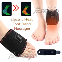 Electric Heat Foot and Hand Massager Support Heating Feet Ankle Adjustable Belt Winter Sports Fitness Exercise Foot Heating Pad