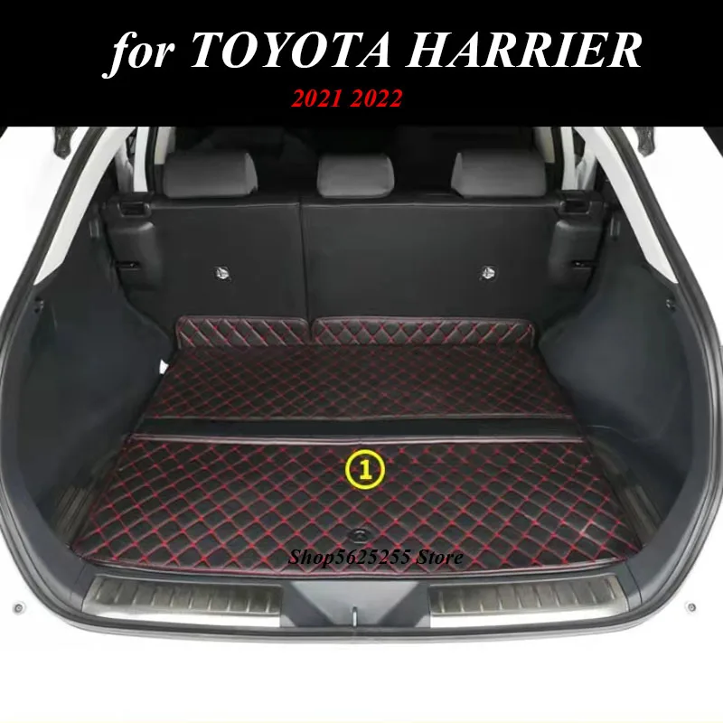 

Leather Rear Trunk Mat for Toyota Harrier 80 XU80 2021 2022 Accessories Car Mats Cargo Liner Carpet Anti-Kick Protector Pad