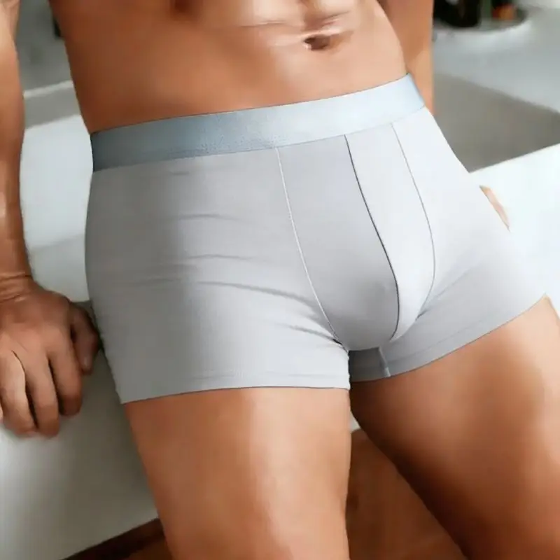 

Мужские трусы-боксеры из ледяного шелка, однотонные, быстросохнущие, дышащие, с низкой посадкой, размеры S-6XL, для мужчин и мальчиков