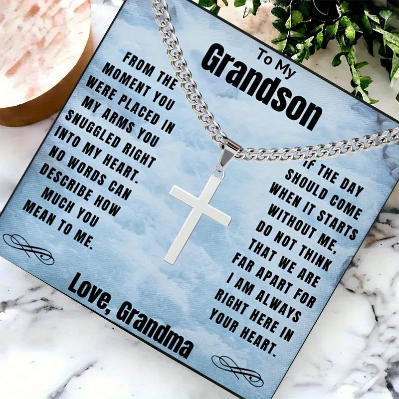 قطعة واحدة من قلادة متقاطعة فريدة من نوعها من الفولاذ المقاوم للصدأ، تصميم أنيق وبسيط وهيب هوب - الهدية المثالية #6