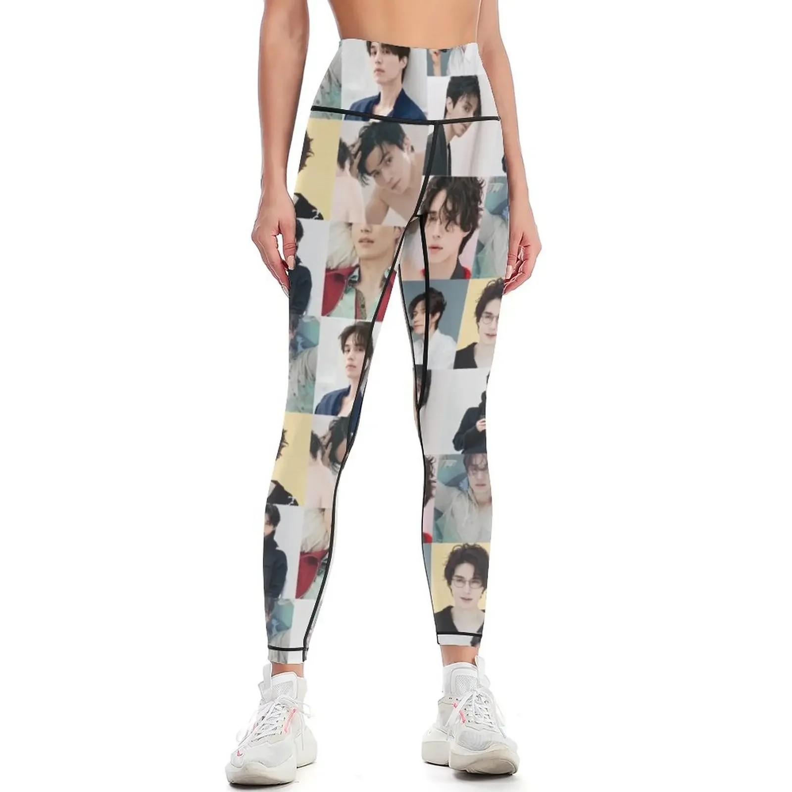 

Lee Dong Wook Collage - Scorpio Zodiac Leggings Women's tights joggers for jogging pants Women sports Womens Leggings