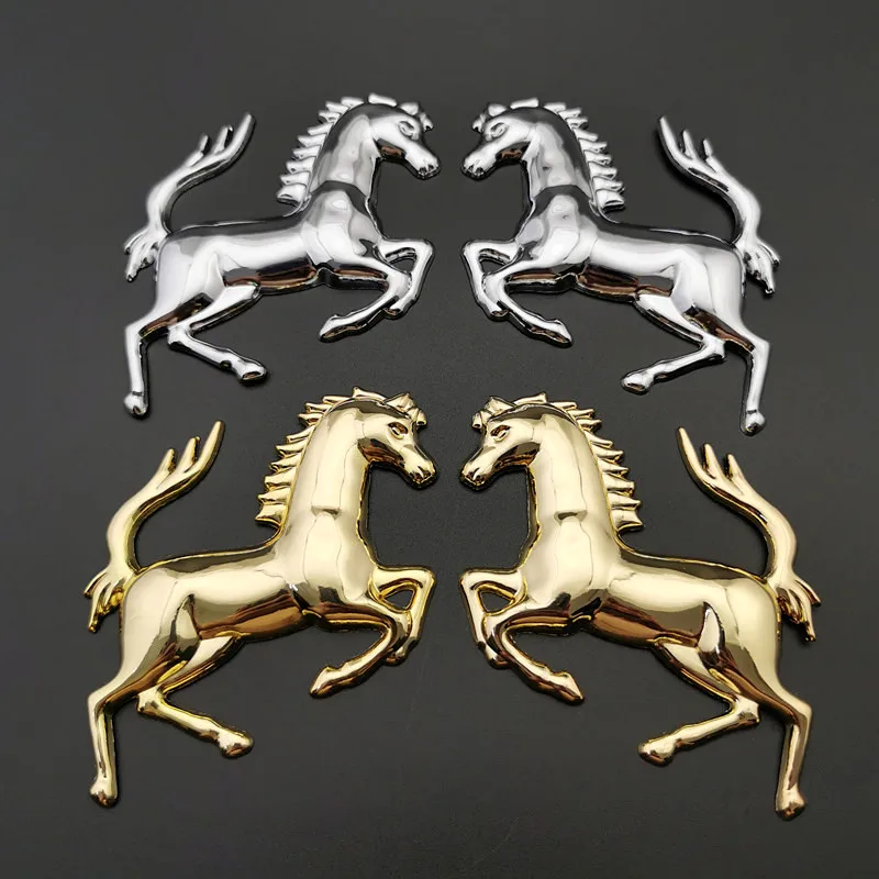 3D Metal Running Horse Emblem Decal Stickers For Ferrari 458 488 599 Car Fender Window Bumper Body Badge Car Styling Accessories