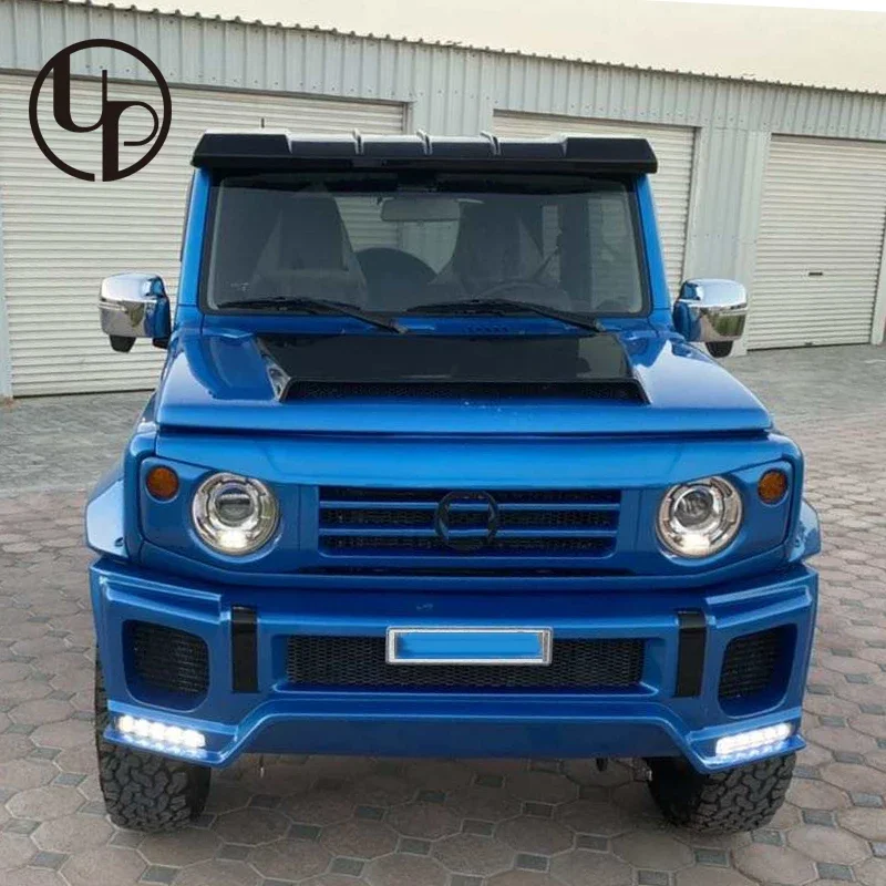 Jimny body kit for Jimny LB design car bumpers G class wide style kit FRP front hood spoiler bumper body parts custom