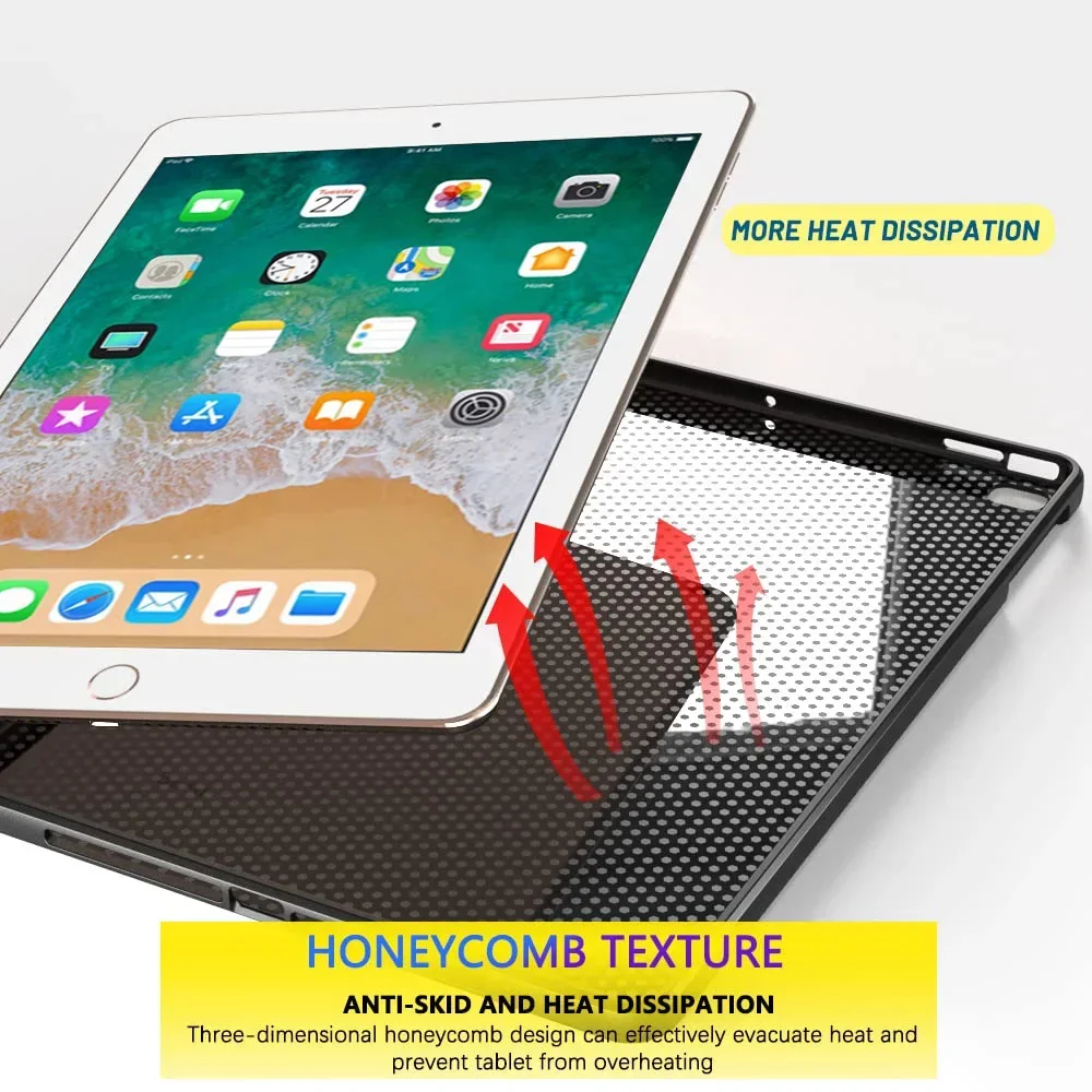 Capa para tablet para apple ipad 9.7 2018 6a geração a1893 a1954 flexível macio tpu capa traseira preta para ipad 6 9.7 polegadas