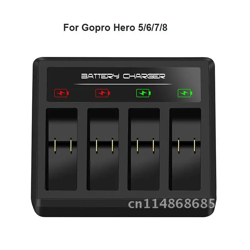 Camera accessories For GoPro Battery LCD charger Gopro Hero 2 3 Battery Gopro hero5 6 7 8 USB Dual LED Smart Charger