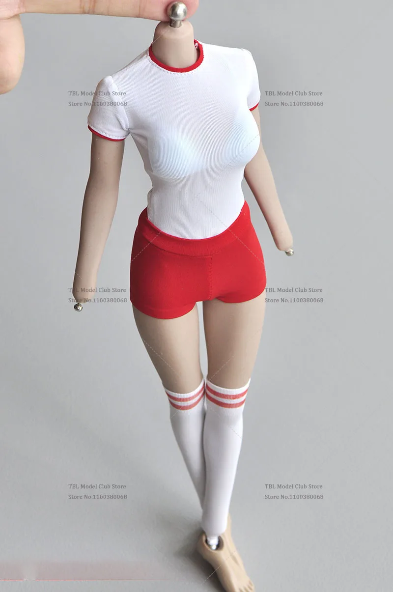 1/6 مقياس الموضة الرجعية الاتجاه Athleisure نمط ملابس رياضية اليابانية طالب قصيرة الأكمام التي شيرت السراويل صالح 12 بوصة عمل الشكل