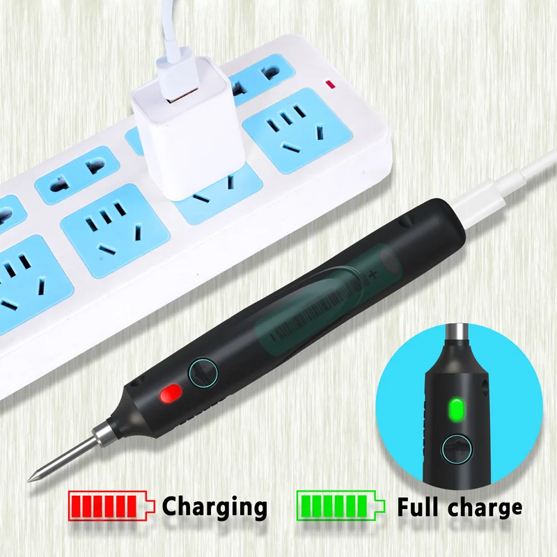 Soldador inalámbrico con temperatura de YB-8WThree-speed, herramienta de soldadura electrónica con batería extraíble, recargable