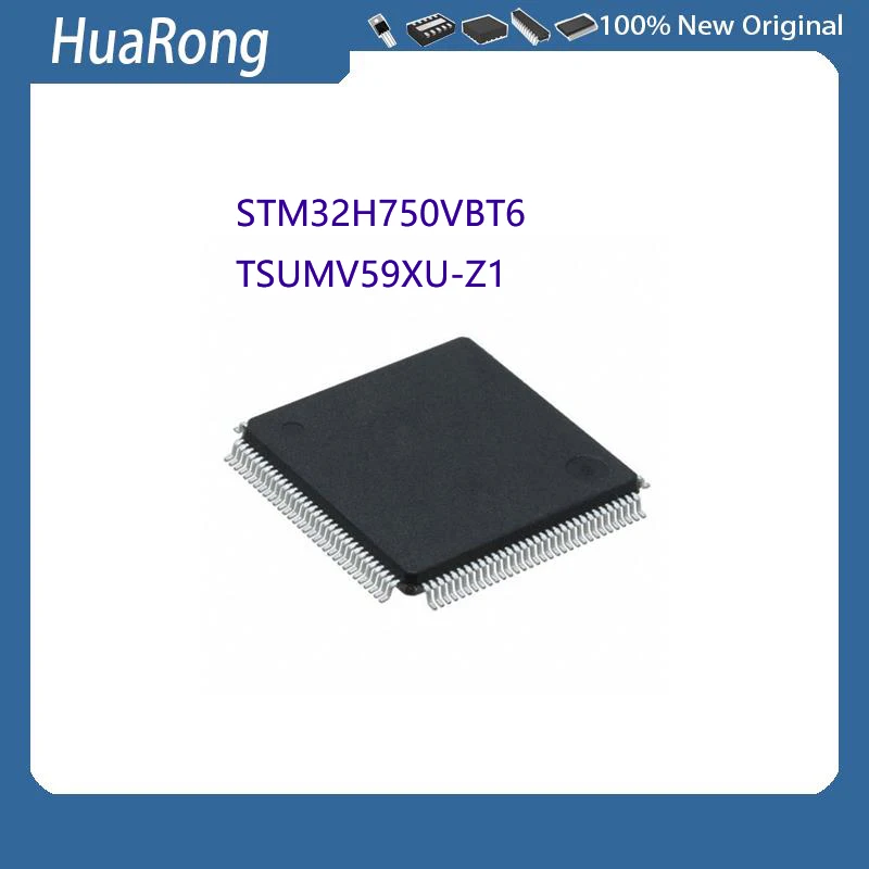 2Pcs/Lot     STM32H750VBT6   STM32H750    TSUMV59XU-Z1 TSUMV59  TQFP-100