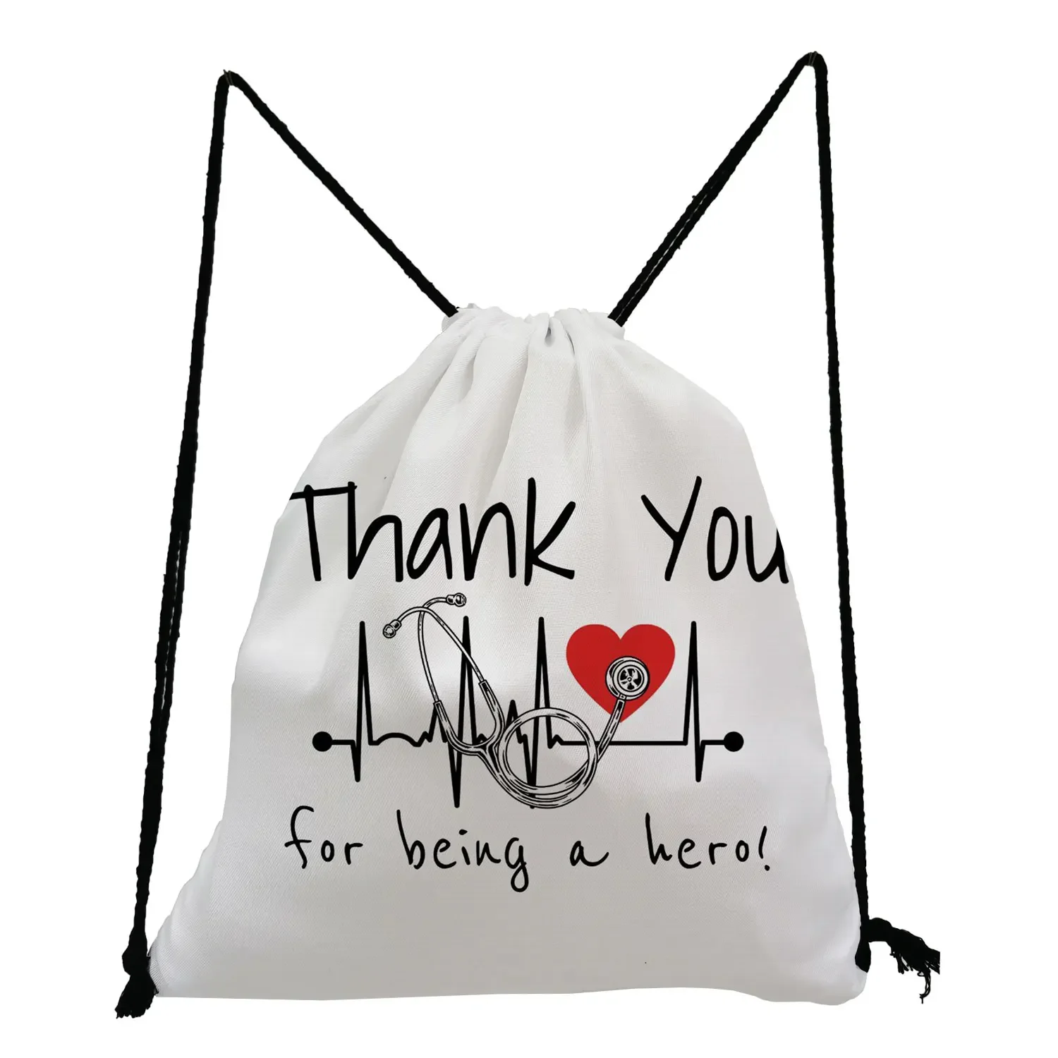 

Custom WE CAN DO IT Print Nurse Letter Backpack for Students Fashion Portable Drawstring Pocket High Quality Travel Softback Bag