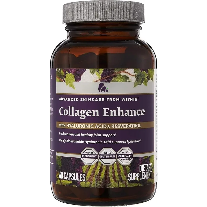 Resveratrol Collagen Beauty Supplement Containing Hyaluronic Acid-60 Capsules