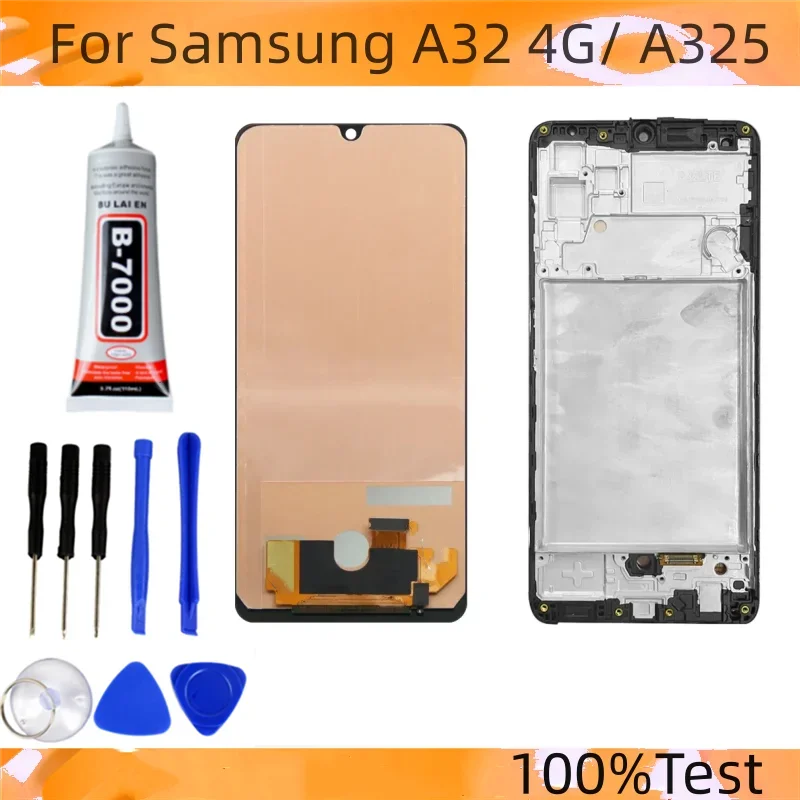 Tested For Samsung Galaxy A32 4G A325 A325F SM-A325M SM-A325F/DS LCD Display Touch Screen Digitizer Assembly Replacement