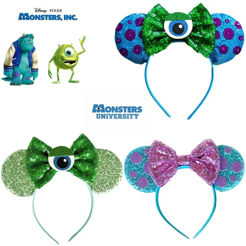 

Disney Monsters University Ears Head Band Women Pixar Sullivan Headband Girl Monsters Inc Hair Accessories Kid Wazowski Hairband