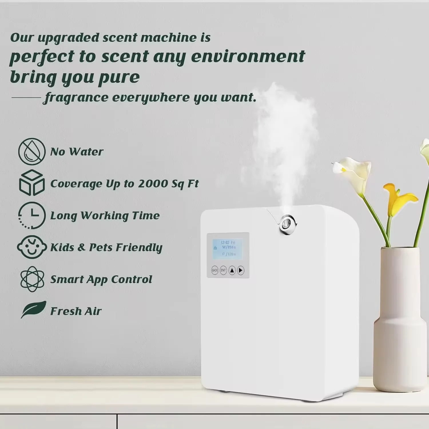 Bluetooth Smart Aroma Diffuser Hotels Air Freshener Flavoring Diffuser Coverage 300m³ Electric Smell For Home Smell Distributor