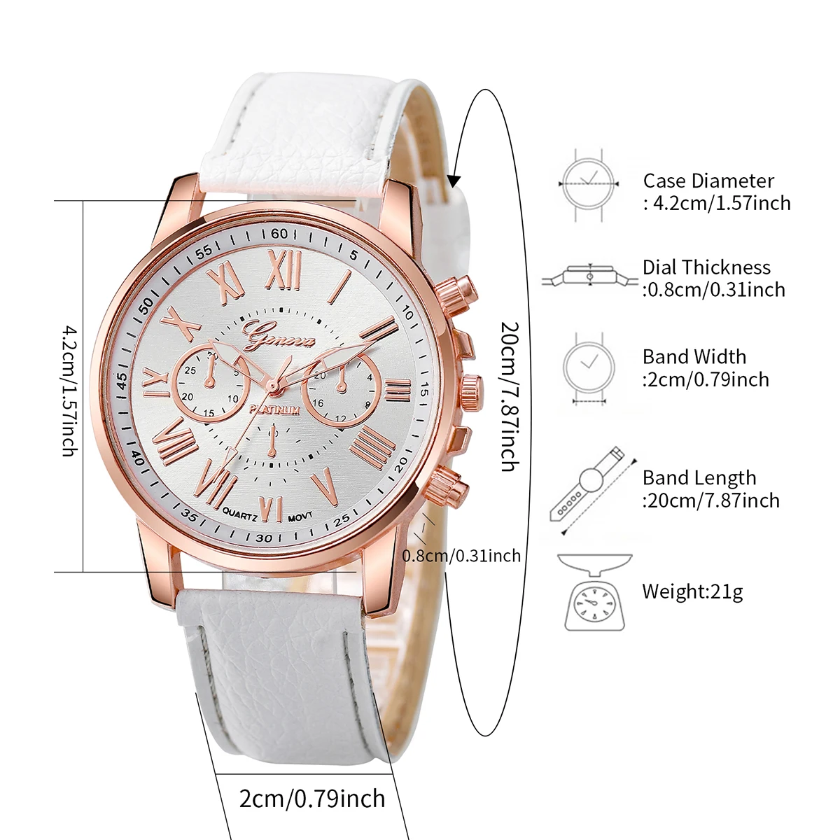 3PCS Couple\'s Watches Fashion Roma Dial Leather Band Women Quartz Watch Set(Without Box)