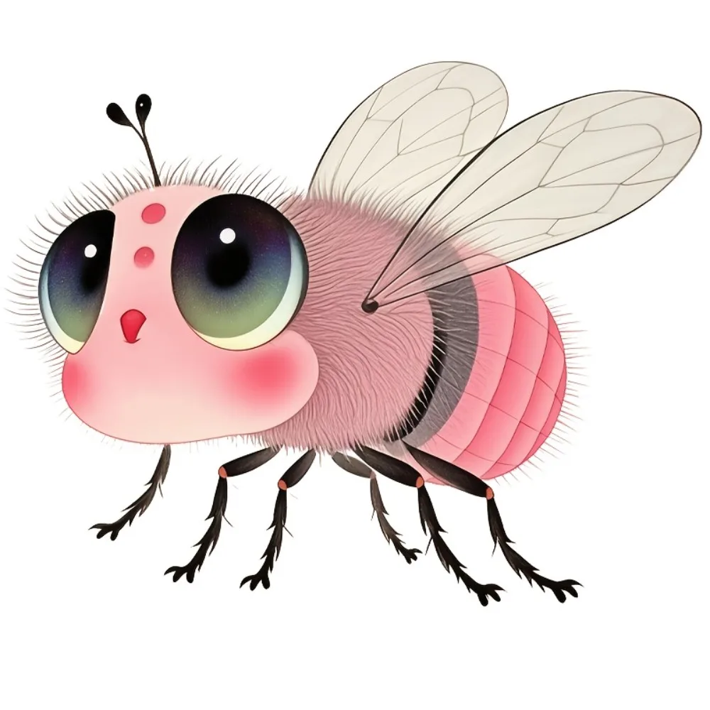 

Cartoon Pink Fly Pattern Sticker Removable Self Adhesive Vinyl Decal for Cars Motorcycles Laptops Doors Windows Walls and