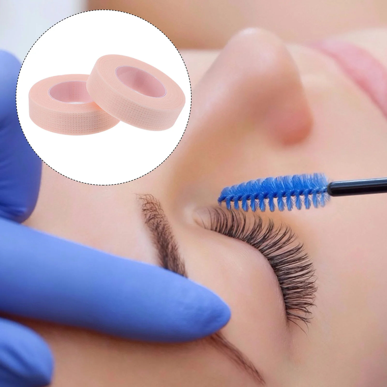 

6 Rolls Eyelash Tapes Adhesive Fabric Tape for Lash Isolation Patches Extension Grafting Multi-Use Skin Protection Brow Shaping