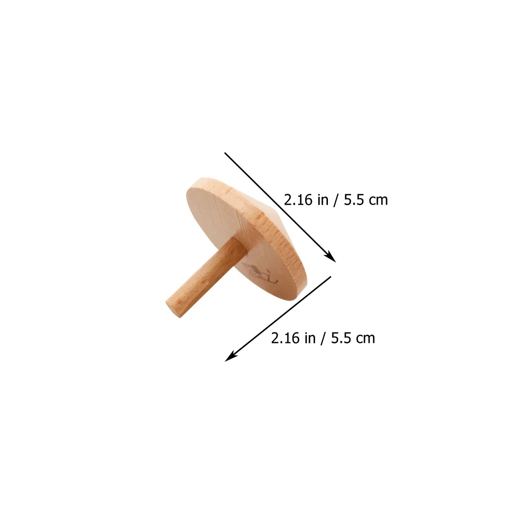 2 ชุดของเล่นไม้ Spinning Top เด็กภาพวาด Gyro สีสัน Gyroscope Tops DIY เด็ก