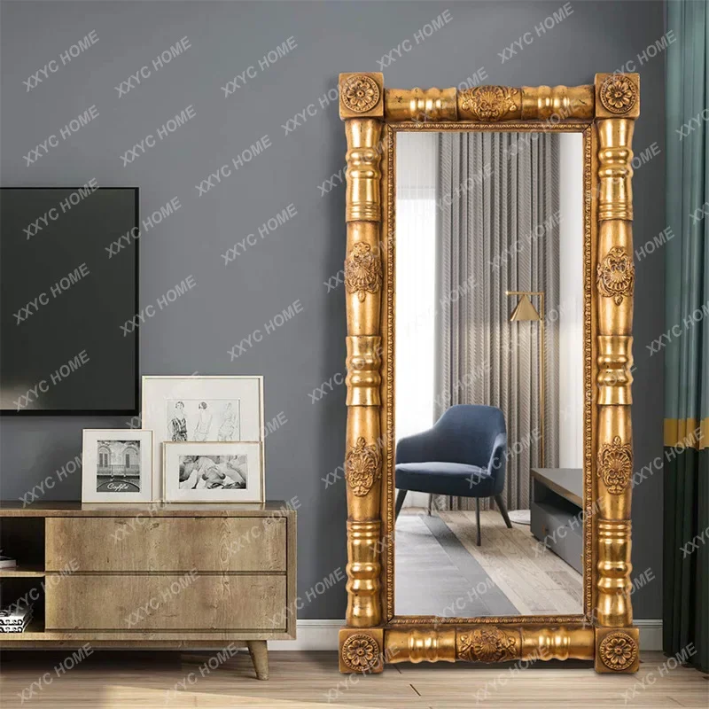 

X-S American retro high-end light luxury floor full body mirror light luxury floor mirror home HG