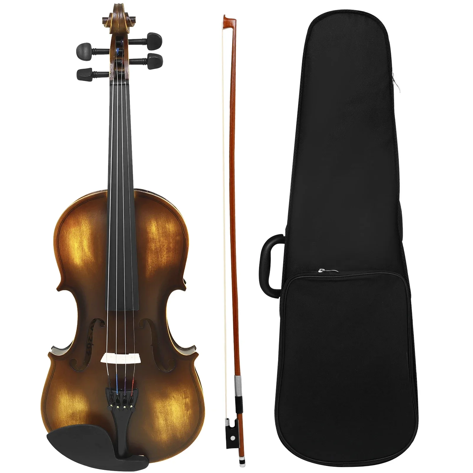 IRIN 4/4 Solid Wood Violin with Bow Case for Beginners
