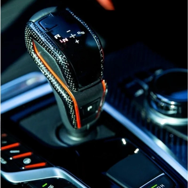 Real Carbon Fiber Gear Head Dry Carbon Technology Automobile Universal Gear Head Refitted Interior