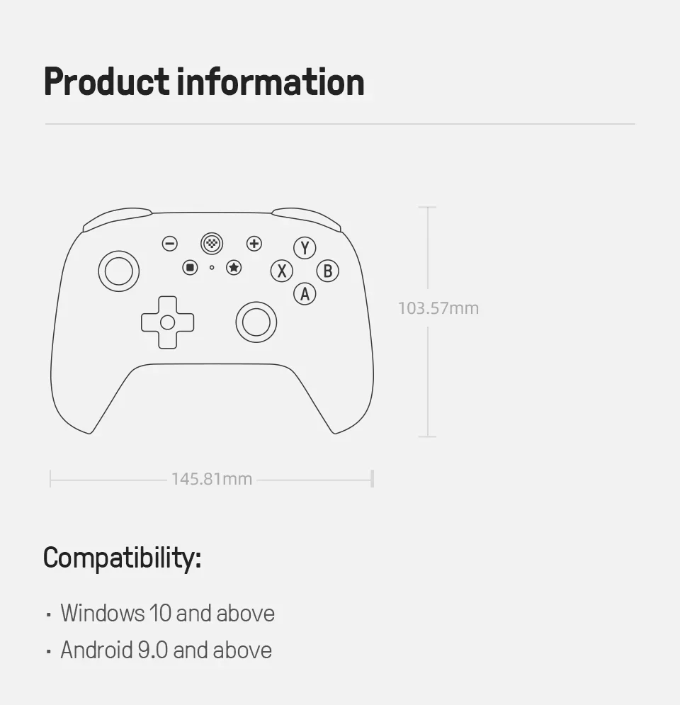 8BitDo Ultimate 2C Wireless Gaming Controller Neue Farbe Gamepad Joystick für PC Windows 10/11 Steam Deck Raspberry Pi Android – Detail 12