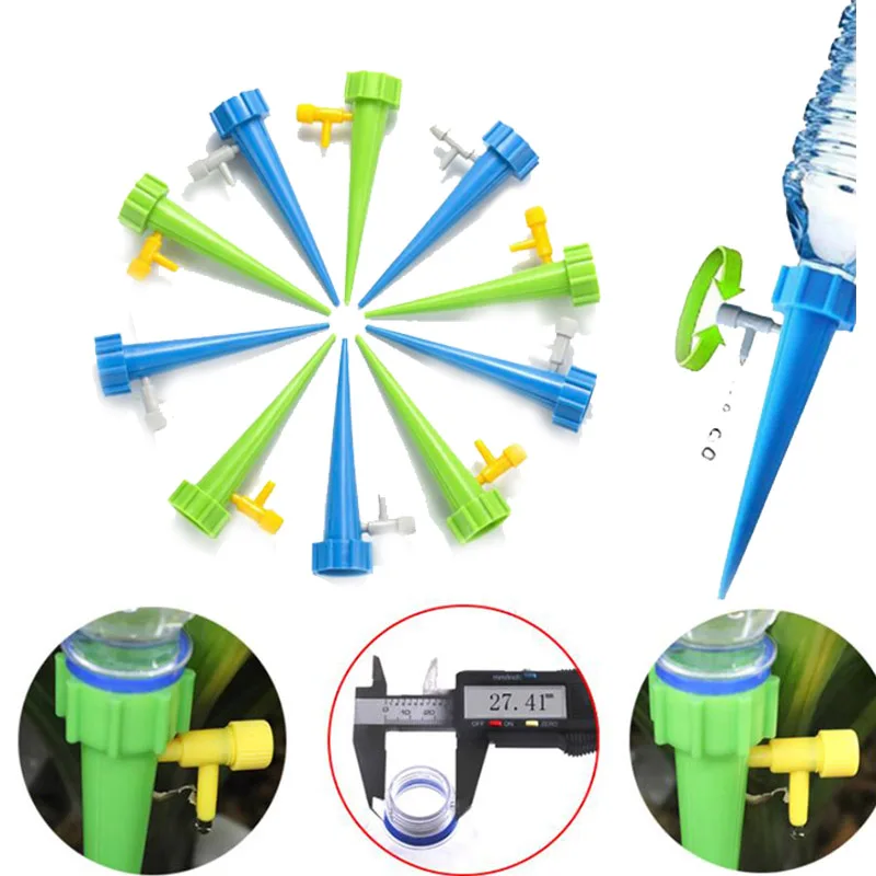 

6pcs Adjustable Drip Irrigation System Automatic Watering Water Spike for Plants Garden Greenhouse Indoor flower D3