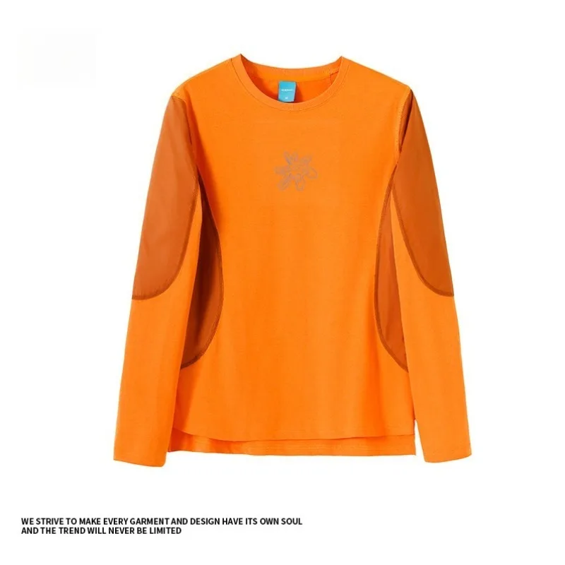 Unisex Outdoor Atmungsaktives Schnelltrocknendes Langarm-T-Shirt – Leichtes Color-Block Raglanärmel-Oberteil zum Wandern & Laufen – Detail 4