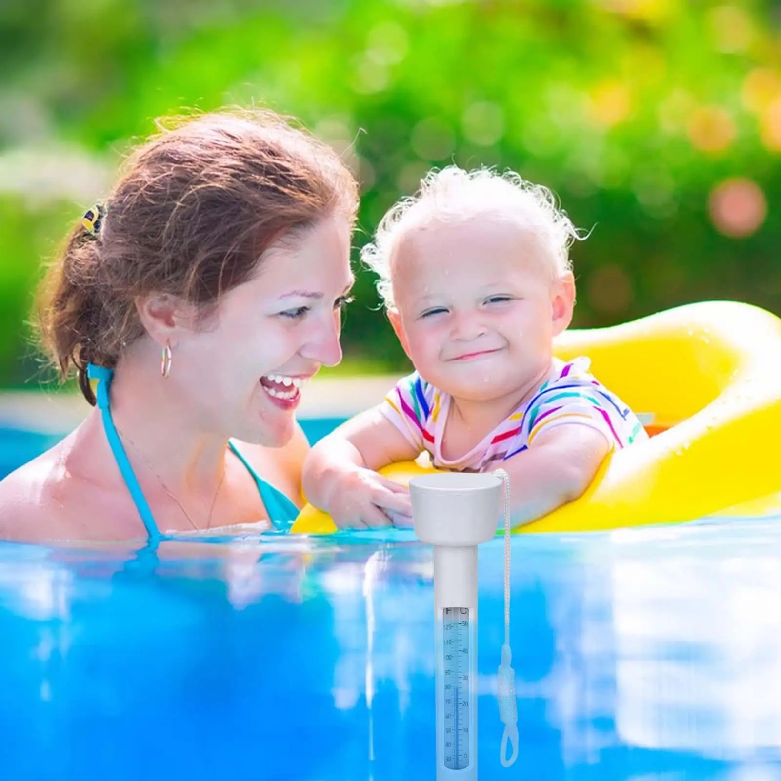 

Датчик температуры бассейна, счетчик пруда с веревкой 0-50, плавающий датчик температуры воды, аксессуар для бассейна для внутреннего и наружного домашнего спа-салона