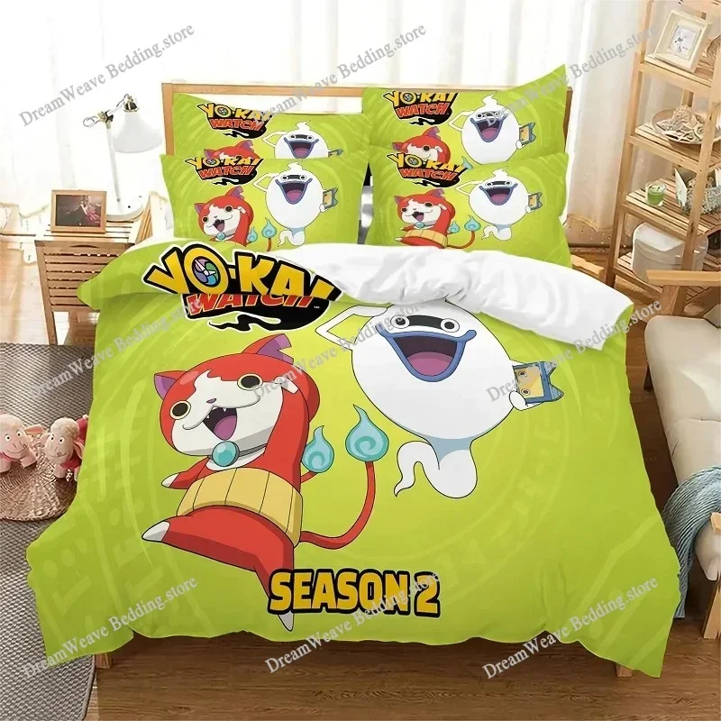 New Yo-Kai Watch Bedding Set Single Twin Full Queen King Size Bed Set Adult Kid Bedroom Duvet Cover Sets 3D Print Game Anime