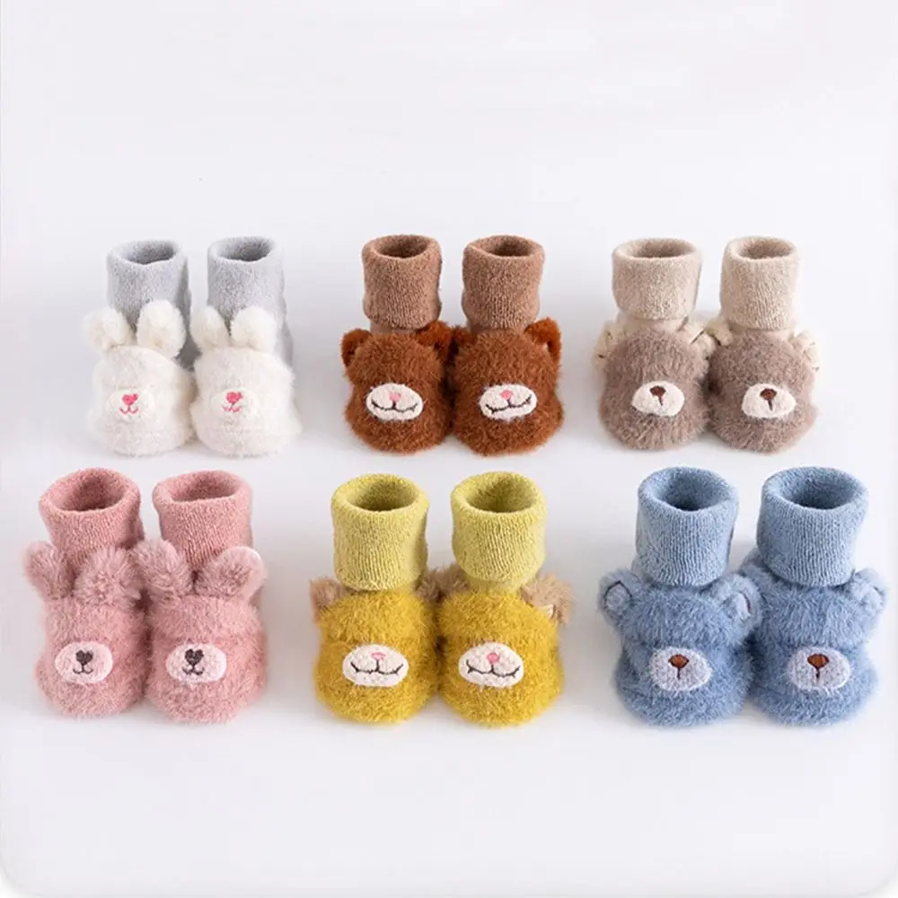 

Модные зимние детские носки, мягкие теплые носки для малышей, милые утепленные напольные носки с героями мультфильмов, напольные носки