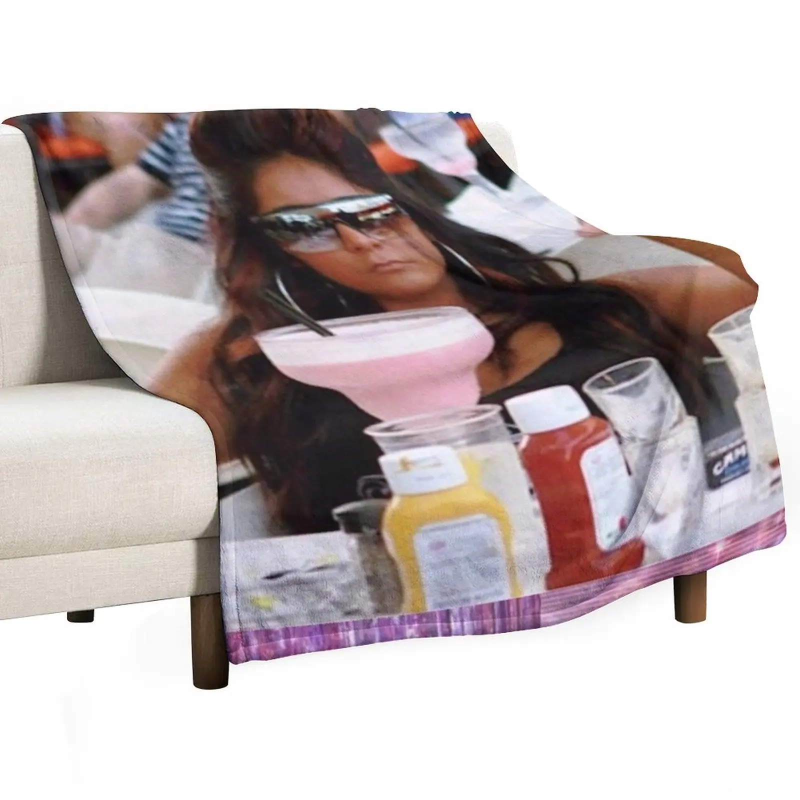 

Snooki mood Throw Blanket Warm Flannel Blanket for Couch Chair Bedroom