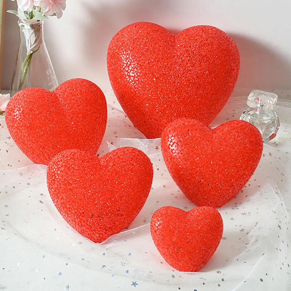 Love Heart Night Light Creative Flicker Free Battery-operated LED Bedside Lamp Decorative 3D Love Heart Party Night Lamp